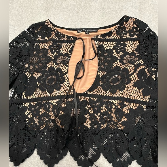 [XS] For Love & Lemons Gianna Crop Top Black - Picture 5 of 11